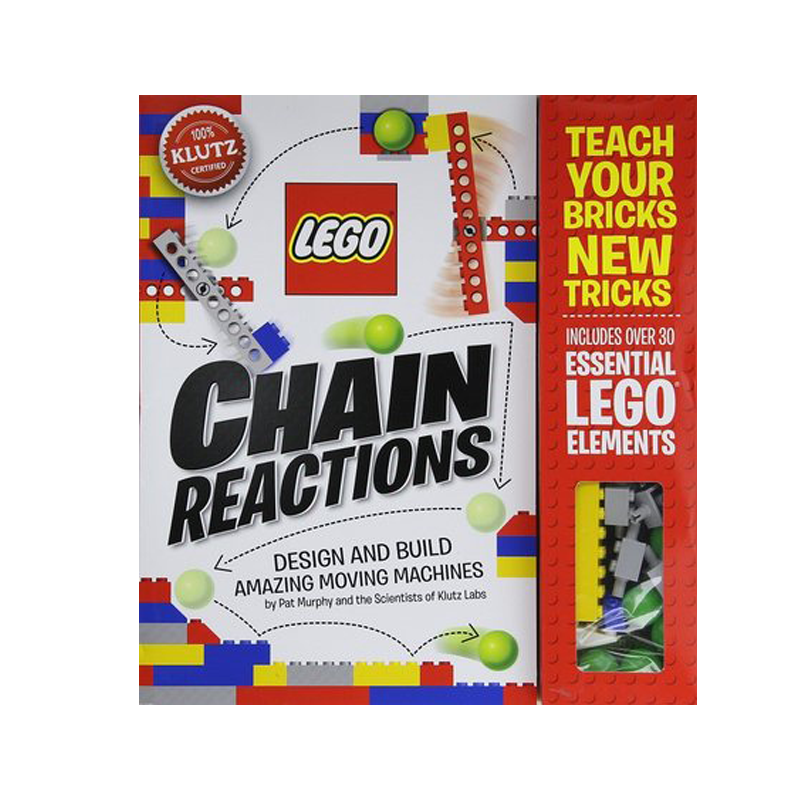 现货 英文原版 进口手工书 Klutz Lego Chain Reactions 乐高创造令人惊奇的可动机械 手工DIY玩具操作书 小学STEM辅导用书 附配件