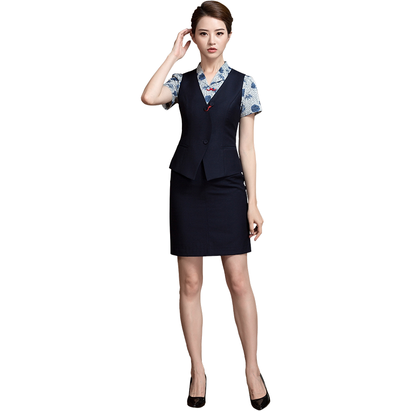 酒店前台接待职业套装工装女东航空姐制服珠宝店售楼部金店工作服