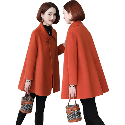 小个子秋冬新款妈妈高端毛呢外套