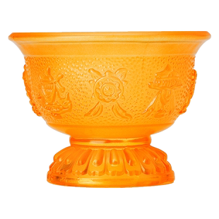 琉璃莲花供水杯供佛杯净水杯八吉祥佛前圣水杯大悲茶杯子佛堂供杯