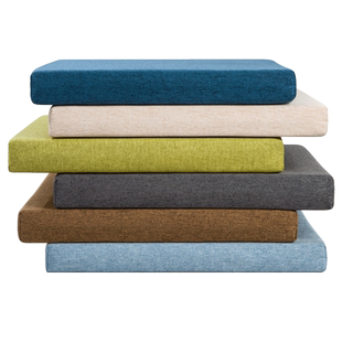 定制可拆洗棉麻坐垫高密度海绵垫沙发垫飘窗垫窗台垫卡座椅垫定做