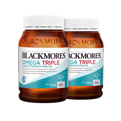 澳佳宝BLACKMORES3倍omega深海鱼油欧米伽软胶囊*2进口官方正品