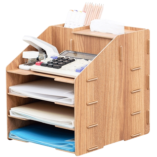 文件架多层A4文件夹收纳盒办公用品文件整理收纳架桌面多功能文件架子置物架档案架资料架桌上文件分层架书架