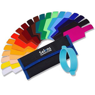 Selens色温片机顶闪光灯色纸20色套装束光筒反光板灯光配件色片摄影拍摄单反相机热靴灯柔光箱球罩色卡滤色纸