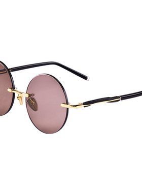 墨镜天然水晶圆形清凉石头眼镜