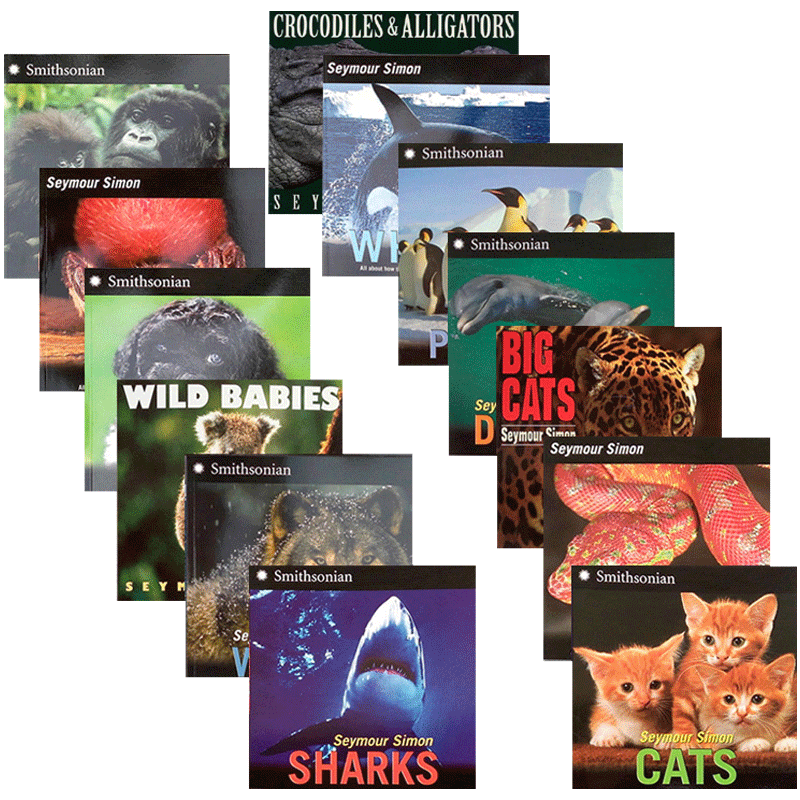 英文原版绘本 Smith sonian 纽约科学协会推荐 科学博物馆 Sharks cats Dolphins 动物12本 科普百科 6-8-10-12岁中小学生课外阅读