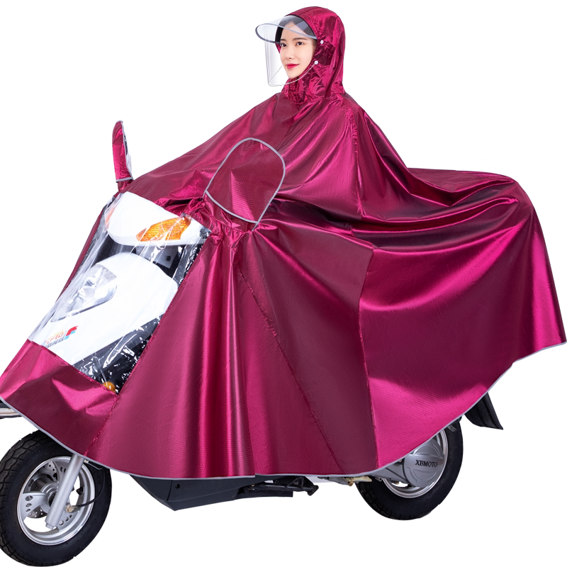 加大加厚遮脚男女式雨衣电动车