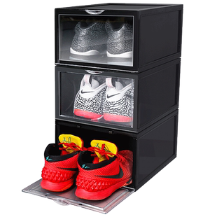 大号透明aj鞋盒球鞋收纳盒鞋子收纳神器收藏展示柜篮球鞋柜省空间
