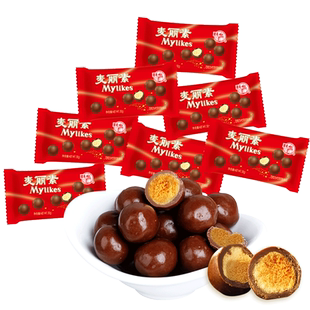 梁丰麦丽素牛奶巧克力30gX48包朱古力豆怀旧零食品(代可可脂)