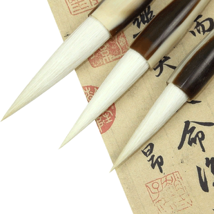 六品堂湖笔羊毫毛笔加健羊毫行楷书法初学者用笔国画写意毛笔优毫长锋