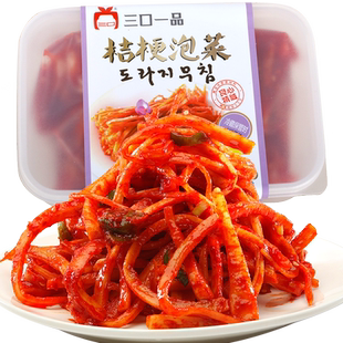 三口一品韩国东北特产拌桔梗泡咸菜下饭菜农家自制215g盒