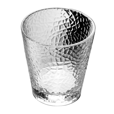 日式锤纹玻璃杯套装ins带杯架