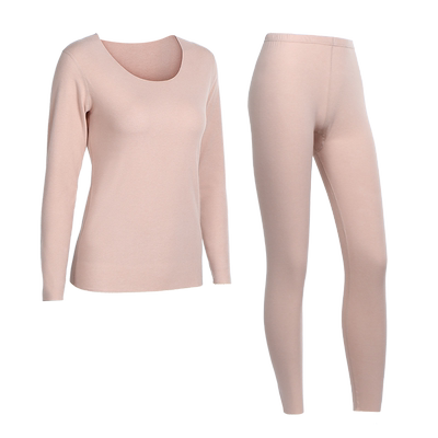 韩玛斯薄绒修身低领女士保暖内衣