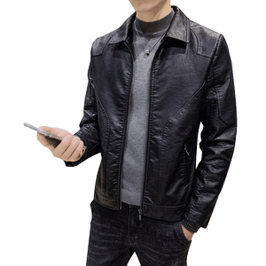男士皮衣外套春秋季2025新款韩版修身男装痞帅潮流机车皮夹克上衣