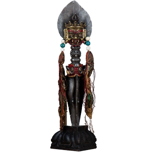 欧斯特佛具用品做旧金刚宝杵尼泊尔带底座飘带普巴金刚宝橛高60cm