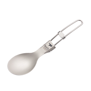 keith铠斯户外钛叉勺子两用折叠野露营超轻钛勺纯钛餐具餐勺便携