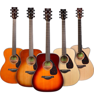 正品雅马哈吉他官方旗舰店初学者民谣单板fg800电箱男女41寸fs800