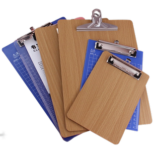 加厚A4木板夹A5木文件夹板塑料32K向扬书写记事板夹 办公用品点菜夹透明送货单夹板夹快递夹写字板夹仓库