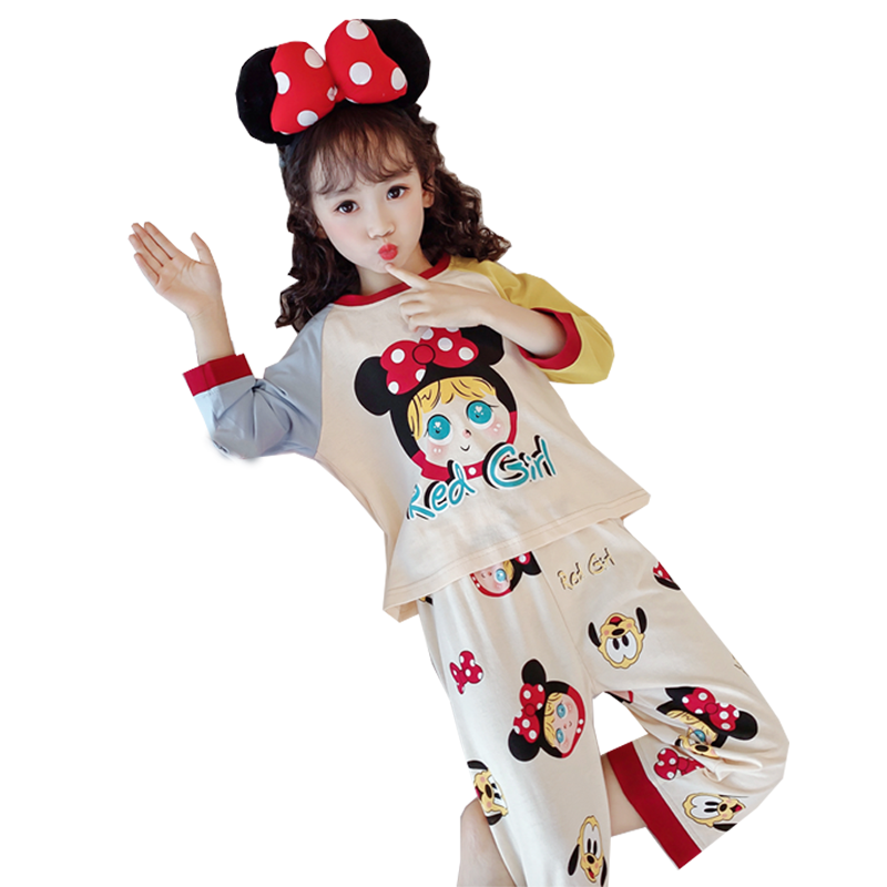 儿童睡衣春秋季女孩子全棉家居服