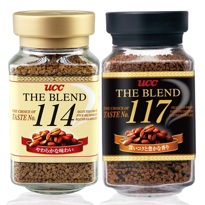 日本进口黑咖啡UCC速溶蔗糖114