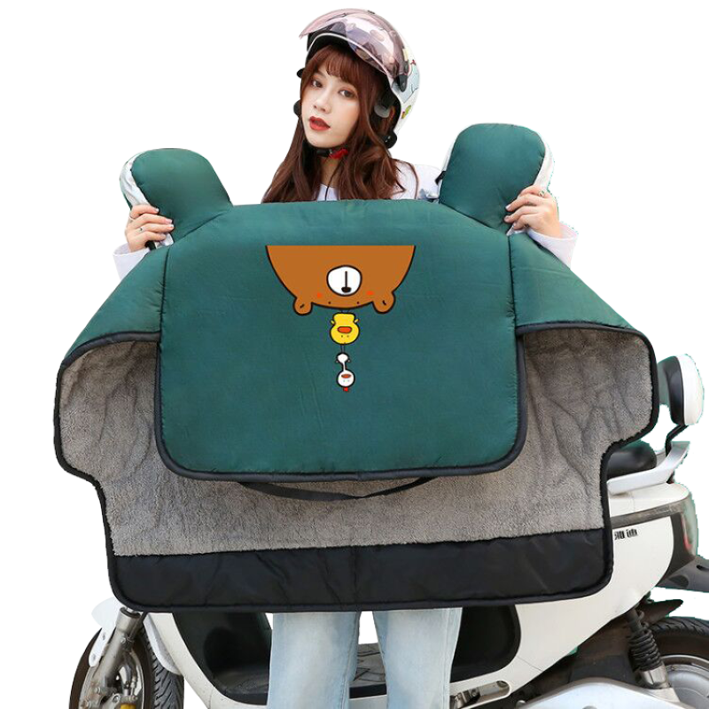 电动车挡风被冬季加绒加厚小型前电瓶双面防水四季通用高端防寒罩