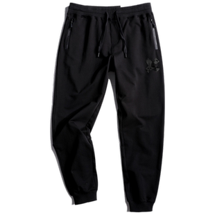 KERWATS大码潮牌斗牛犬印花加肥加大休闲裤子青年原宿风束脚长裤