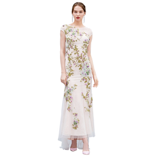 SUSSI/古色春季新款  裸粉色蕾丝连衣裙高端定制小礼服 29174192