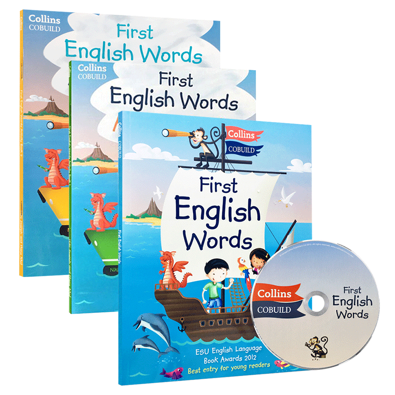 柯林斯儿童英语字典 Collins First English Word 英文原版少儿英语词汇英英词典 教材+活动手册练习册+光盘英文版 工具书