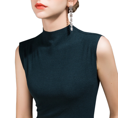 秋季新款无袖背心双面绒打底衫