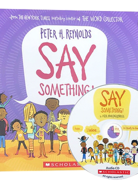 英文原版进口Say Something! (with audio on CD and story plus) 学乐出版儿童英语课外阅读书3-6岁儿童英文启蒙认知绘本读物正版