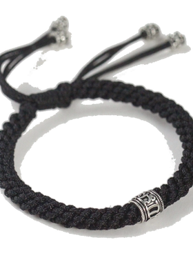 时尚手绳泰银六字箴言大气男生