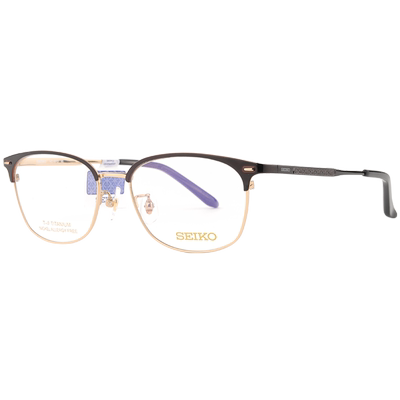 seiko精工圆框纯钛hc3012眼镜架