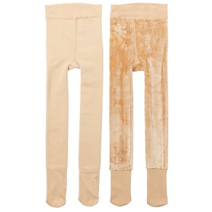 儿童连裤袜加绒加厚冬女童打底裤肉色光腿神器宝宝舞蹈袜丝袜中厚