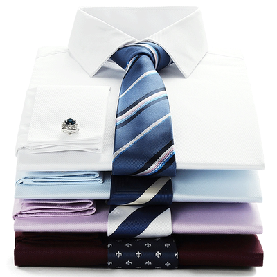 长袖法式衬衫新郎伴郎结婚