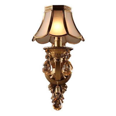 奥灯单头美式全铜壁灯餐厅卧室灯