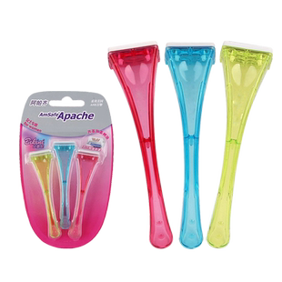 阿帕齐美国进口刀片女士女用剃毛刀私处腋下剃毛刀顺毛剃须3支装