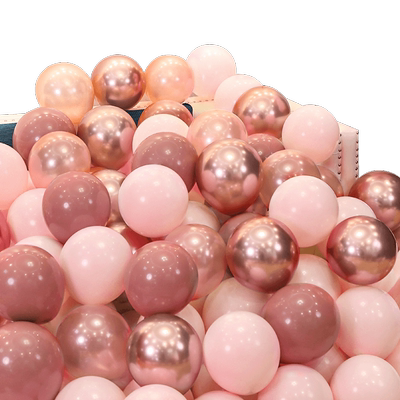 加厚复古少女粉圆形气球创景布置