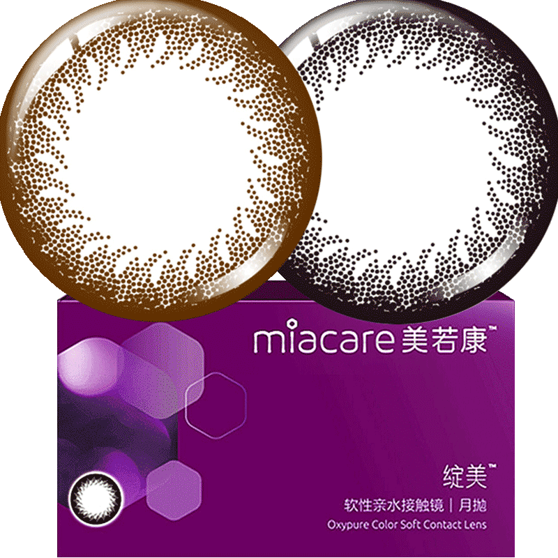 明基Gem Monster美瞳琦洛丽硅水凝胶隐形近视眼镜小直径月抛2片