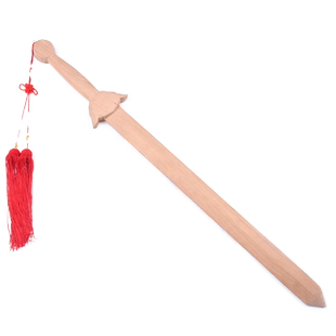 肥城桃木剑挂件宝剑木雕林正英剑长剑客厅一体七星太极一米晨练