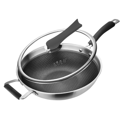左家右厨304不锈钢不粘炒锅30cm