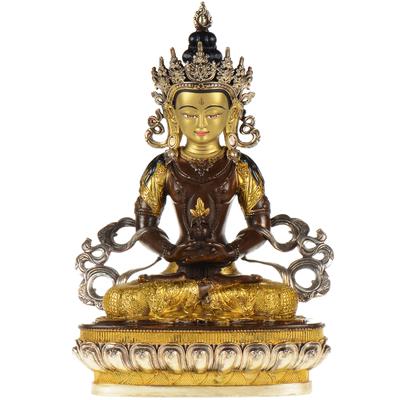 古铜工艺居家鎏金鎏银铜像摆件