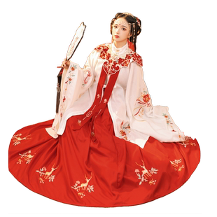 裳云兮原创（遇红妆）花嫁汉服明制立领对襟长衫齐腰褶裙云肩秋冬