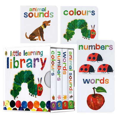 The Very Hungry Caterpillar Eric Carle 英文原版绘本 好饿的毛毛虫小小手掌书 艾瑞卡尔爷爷 纸板书礼盒装 英文版进口英语书籍