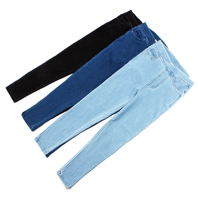 高弹薄款软牛仔裤高腰紧身无皱