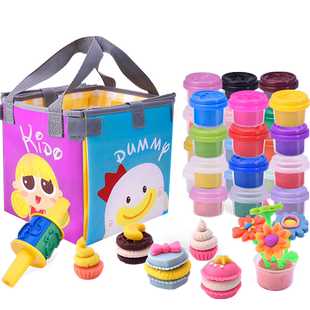 艺启乐24色小麦彩泥儿童橡皮玩具粘土橡皮泥泥幼儿园手工模具套装