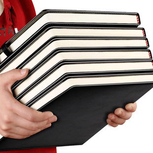 创易加厚商务办公笔记本本子会议记录本A5/B5大号记事本办公文具简约大学生硬皮面本日记本