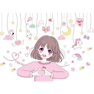 墙贴画装饰ins风少女心房间布置卧室衣柜门贴纸翻新小图案可移除