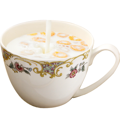 陶瓷早餐杯带盖大容量杯可微波