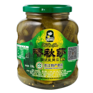 喀秋莎俄式酸黄瓜330gx4东北特产乳黄瓜腌制泡菜罐头酸青瓜下饭菜