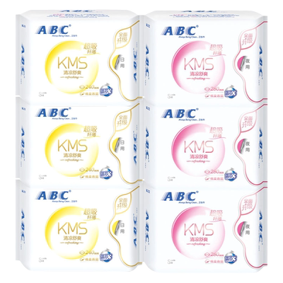 abc纤薄280mm组合装整箱卫生巾